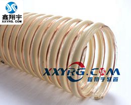 XY-0303意大利耐磨pu透明塑筋增强 带铜丝 排静电 导静电吸尘软管